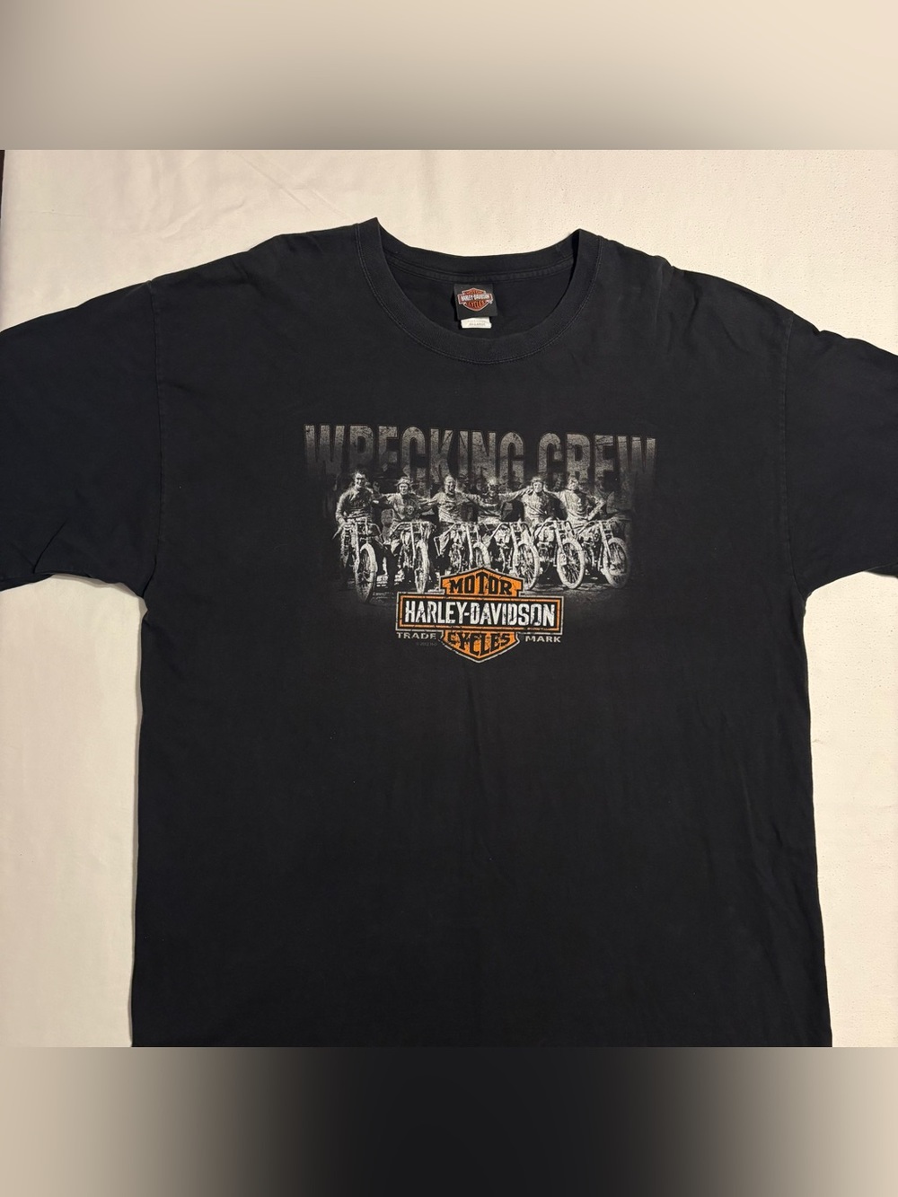 Harley-Davidson Black 'Wrecking Crew' Graphic Short Sleeve Tee- 2012